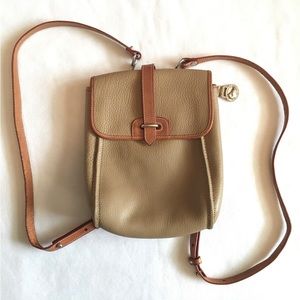 Vintage Dooney & Bourke AWL Saddle Equestrian Backpack in Taupe